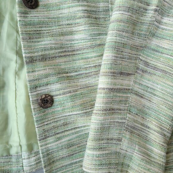 Alfred Dunner Lime Green Embroidered Vintage Jacket - Picture 6 of 8